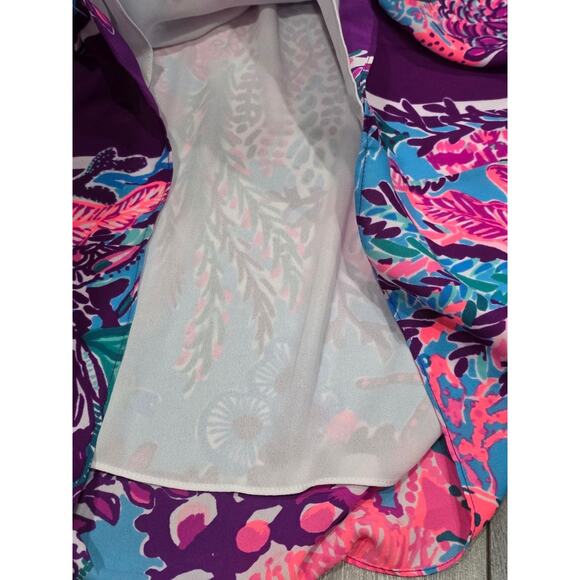 Lilly Pulitzer Hazelyn Maxi Dress Turquoise Oasis Snuba Duba Do Medium A003606 - Picture 7 of 13